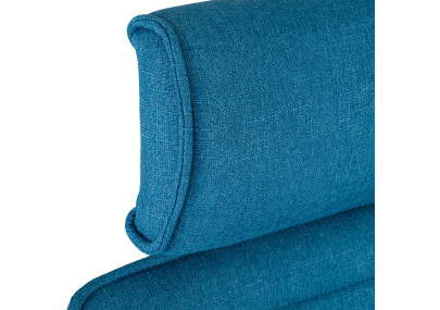 Chaise de bureau Rako, tissu, bleue