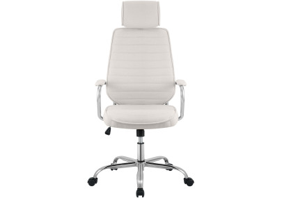 Chaise de bureau Rako, tissu beige