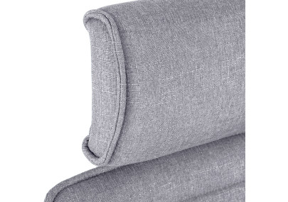 Chaise de bureau Rako, tissu gris clair