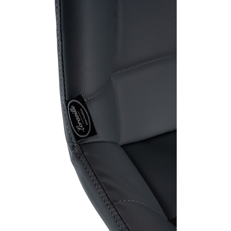 Taburete de bar Weston giratorio Gris,Simil cuero