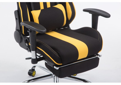 Silla Racing XL Limit En Tela Negro/amarillo,Con reposapiés