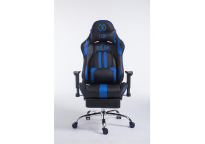 Silla De Oficina Racing Limit XL Con Reposapiés Negro/azul,Con reposapiés