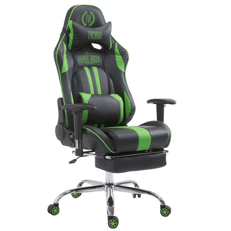 Silla De Oficina Racing Limit XL Con Reposapiés Negro/verde,Con reposapiés