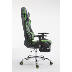 Silla De Oficina Racing Limit XL Con Reposapiés Negro/verde,Con reposapiés