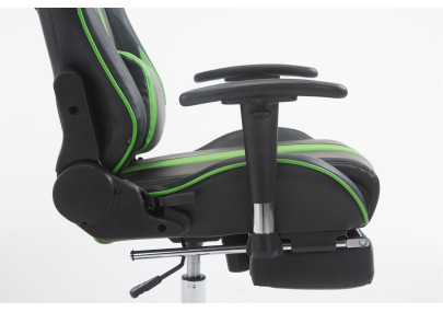 Chaise de bureau racing Limit avec repose-pieds noir/vert