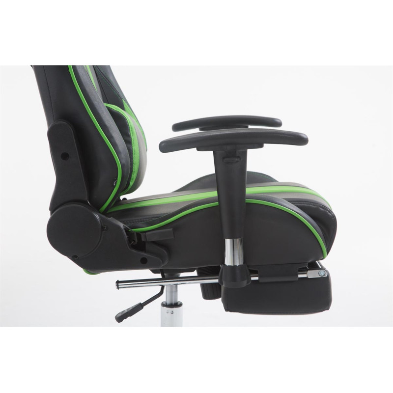 Chaise de bureau racing Limit avec repose-pieds noir/vert