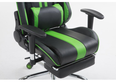 Silla De Oficina Racing Limit XL Con Reposapiés Negro/verde,Con reposapiés