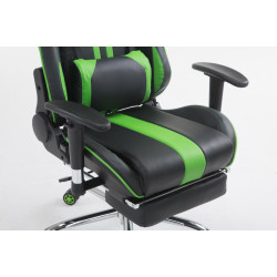 Silla De Oficina Racing Limit XL Con Reposapiés Negro/verde,Con reposapiés