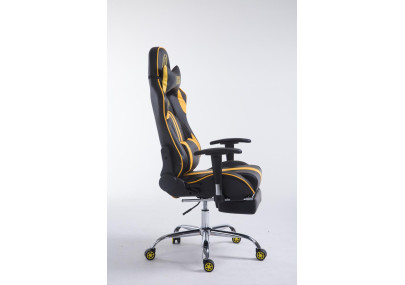 Silla De Oficina Racing Limit XL Con Reposapiés Negro/amarillo,Con reposapiés