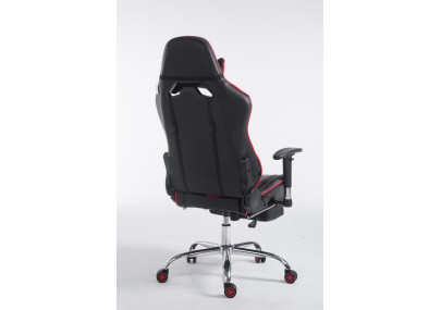 Chaise de bureau racing Limit avec repose-pieds noir/rouge