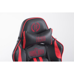 Chaise de bureau racing Limit avec repose-pieds noir/rouge