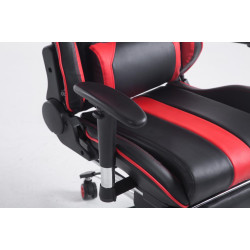 Chaise de bureau racing Limit avec repose-pieds noir/rouge