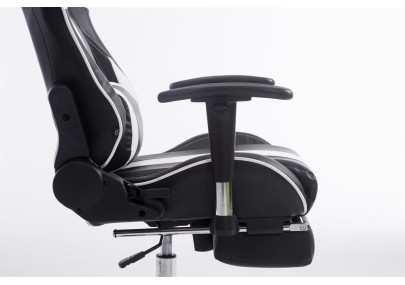 Silla De Oficina Racing Limit XL Con Reposapiés Negro/blanco,Con reposapiés