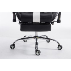 Silla De Oficina Racing Limit XL Con Reposapiés Negro/blanco,Con reposapiés
