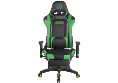 Silla Gaming Turbo Negro/verde,Simil cuero