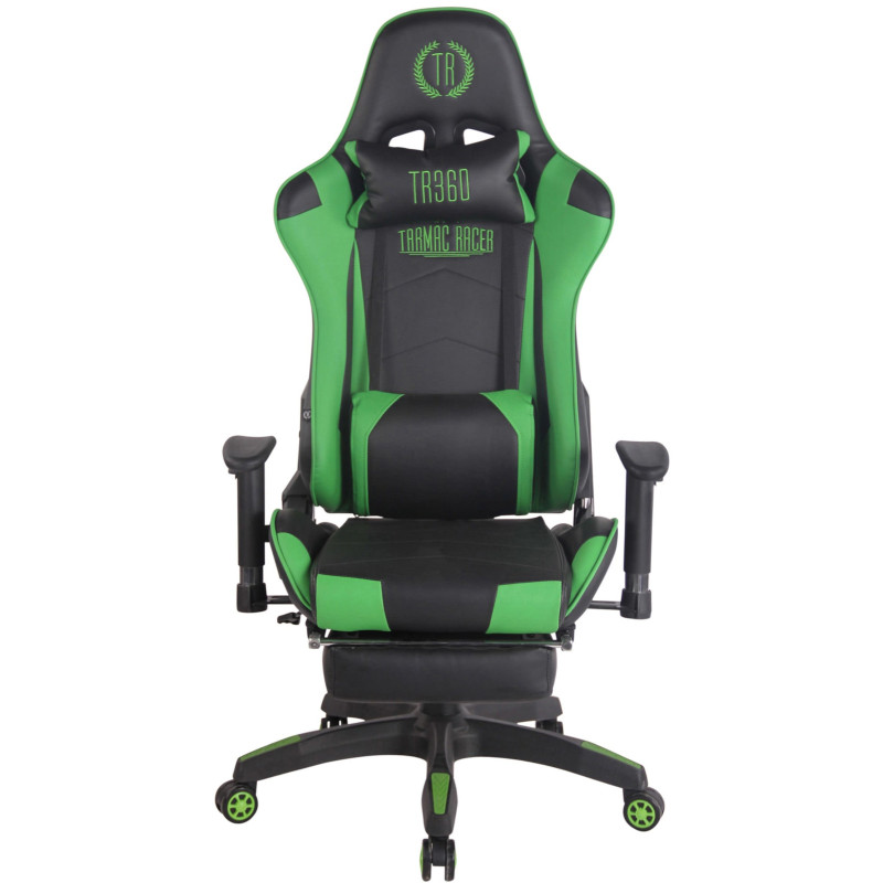 Sedia gaming ufficio Turbo Nero/verde,Finta pelle