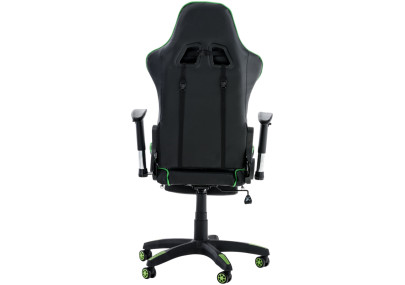 Silla Gaming Turbo Negro/verde,Simil cuero