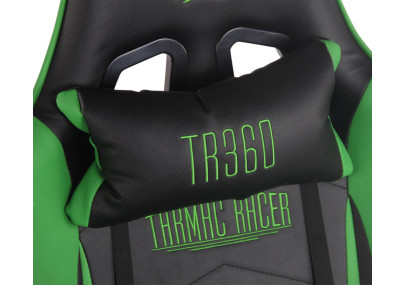 Silla Gaming Turbo Negro/verde,Simil cuero