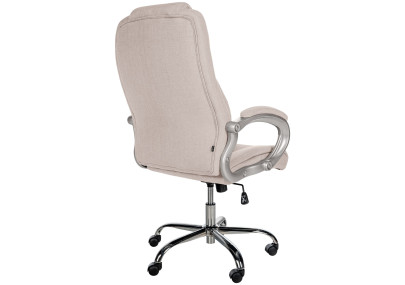 Chaise de bureau BIG Apollo en tissu crème