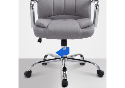 Silla De Oficina XXL Xanthos En Tela Gris