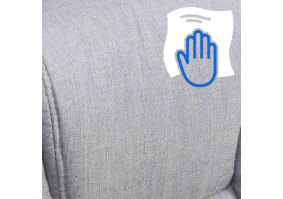 Silla De Oficina XXL Xanthos En Tela Gris