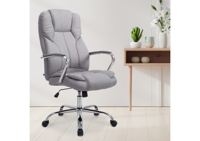Silla De Oficina XXL Xanthos En Tela Gris