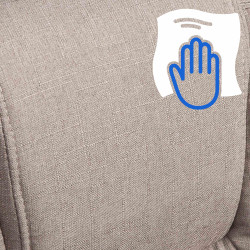 Silla De Oficina XXL Xanthos En Tela Gris topo