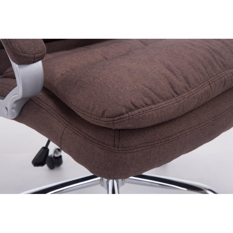 Sedia da ufficio XXL Vancouver tessuto marrone