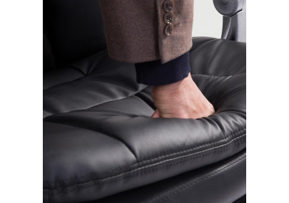 Sedia ufficio XL Troy in similpelle nero