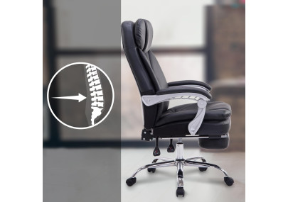 Silla de oficina XL Troy Negro