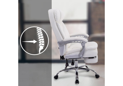 Silla de oficina XL Troy Blanco