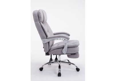 Fauteuil de bureau XL Troy en tissu gris