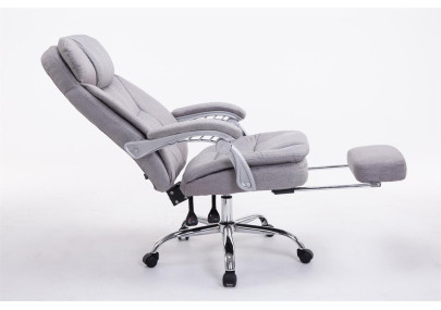 Silla de Oficina XL TROY Tapizada en Tela Gris