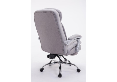 Silla de Oficina XL TROY Tapizada en Tela Gris