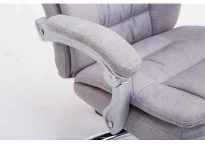 Silla de Oficina XL TROY Tapizada en Tela Gris