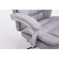 Fauteuil de bureau XL Troy en tissu gris
