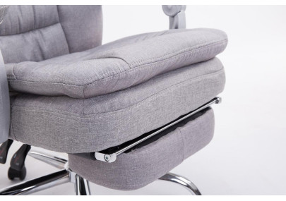 Silla de Oficina XL TROY Tapizada en Tela Gris