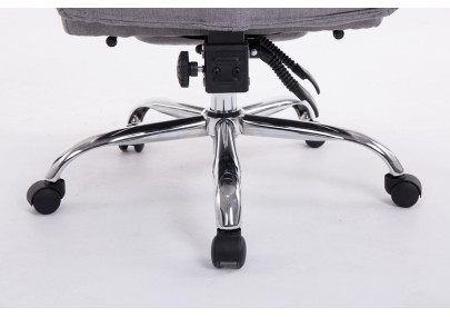 Fauteuil de bureau XL Troy en tissu gris