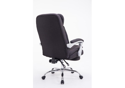 Fauteuil de bureau XL Troy en tissu noir