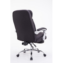 Fauteuil de bureau XL Troy en tissu noir
