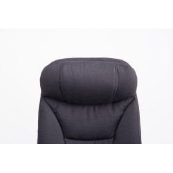 Fauteuil de bureau XL Troy en tissu noir