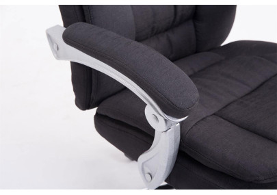 Silla de Oficina XL TROY Tapizada en Tela Negro