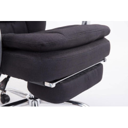 Silla de Oficina XL TROY Tapizada en Tela Negro