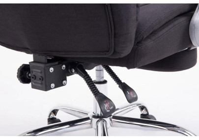 Silla de Oficina XL TROY Tapizada en Tela Negro