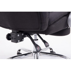 Fauteuil de bureau XL Troy en tissu noir