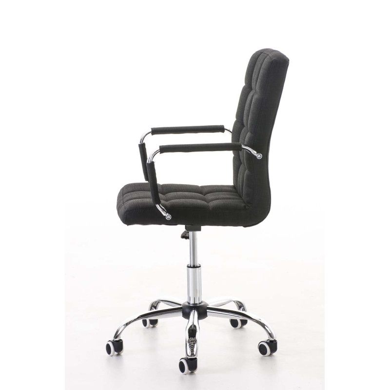 Chaise de bureau Deli V2 en tissu noir