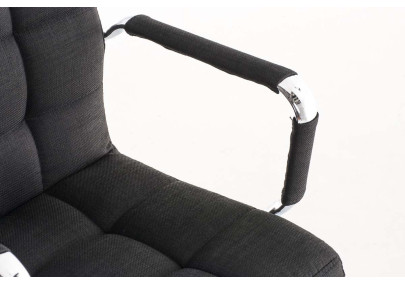Chaise de bureau Deli V2 en tissu noir