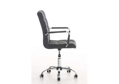 Chaise de bureau Deli V2 en tissu gris