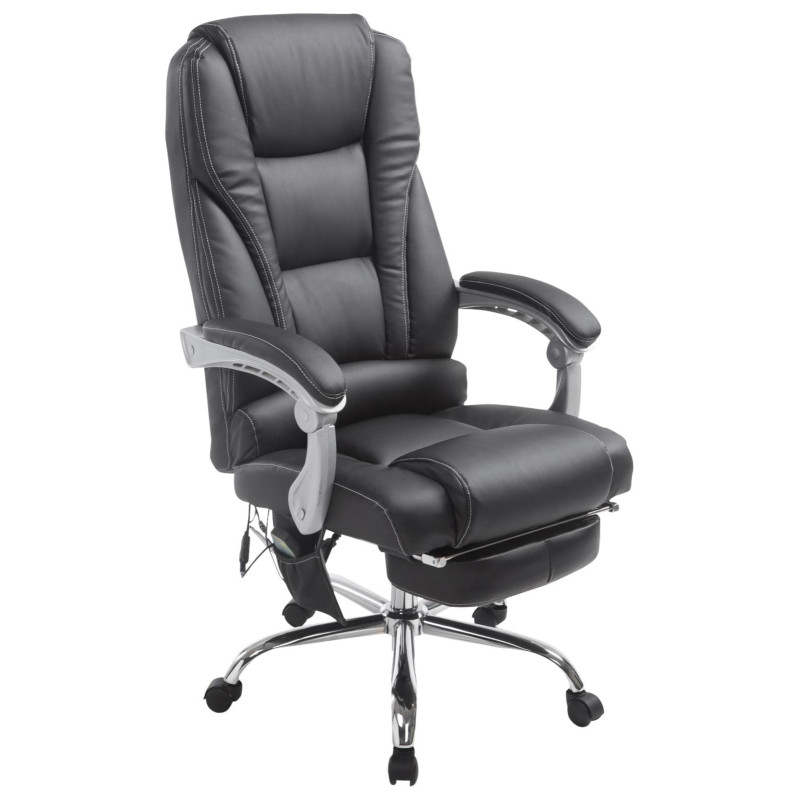 Fauteuil de bureau Pacific avec fonction massage, noir