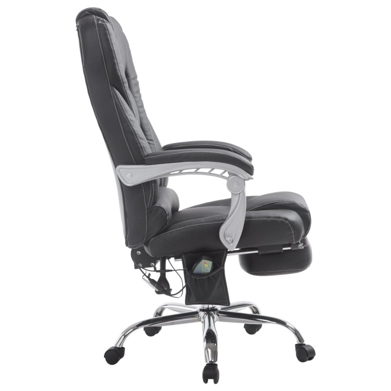 Fauteuil de bureau Pacific avec fonction massage, noir